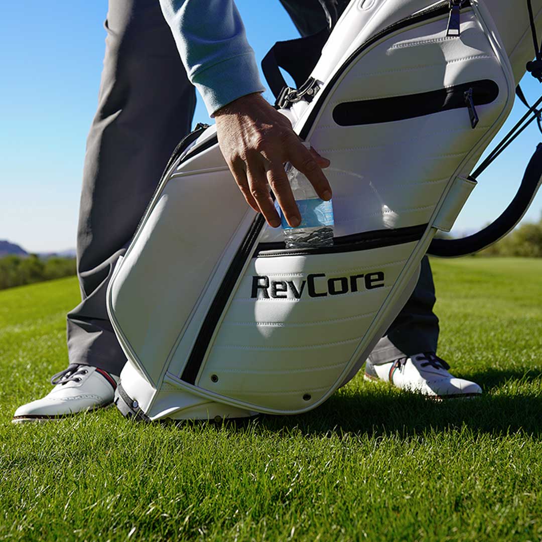 RevCore Lux LT Lightweight Stand Bag | 5 Way Velvet Lined Dividers - Winter White - Club Rehab