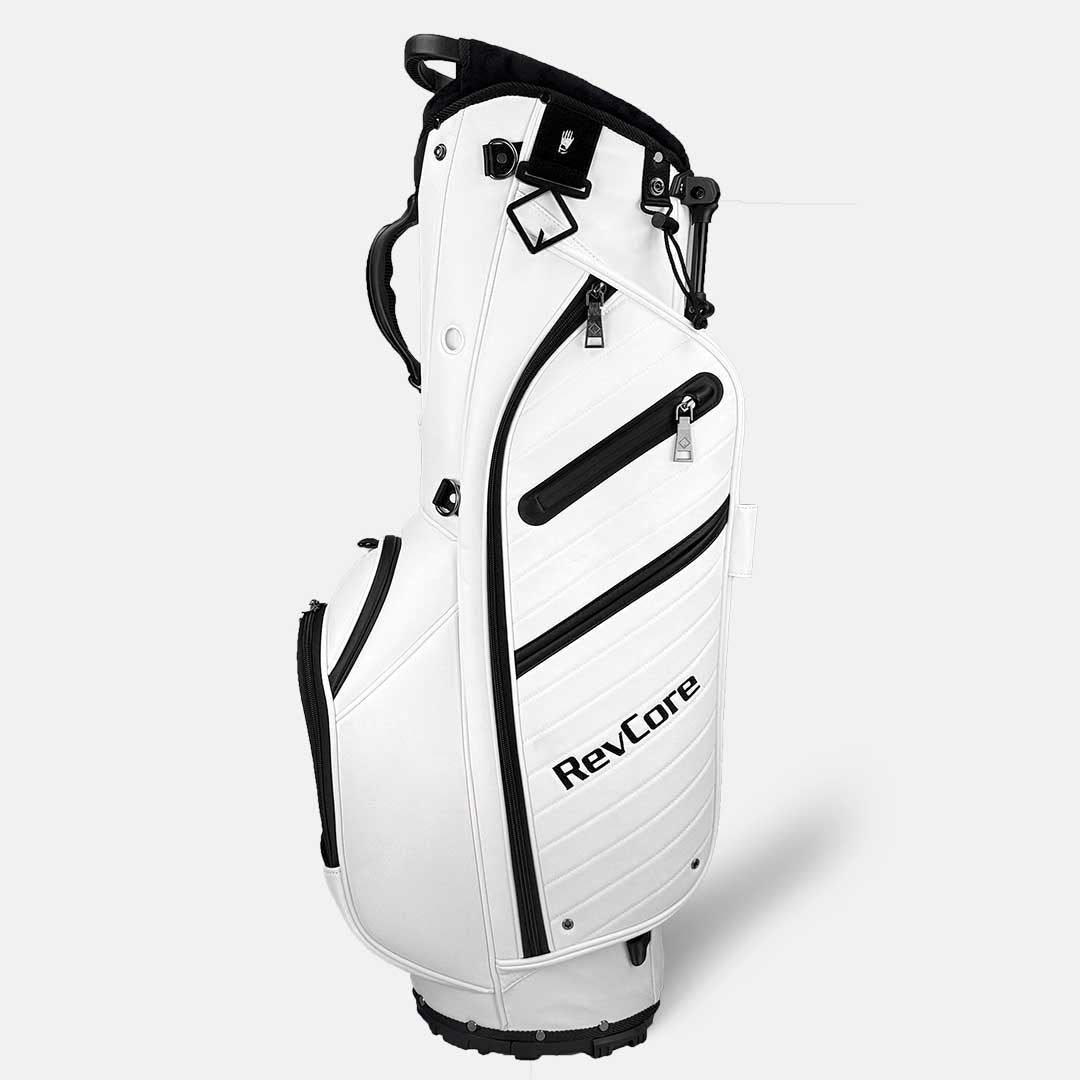 RevCore Lux LT Lightweight Stand Bag | 5 Way Velvet Lined Dividers - Winter White - Club Rehab