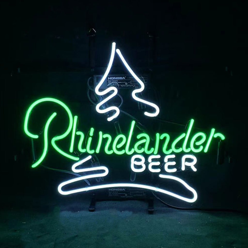 Rhinelander Beer with Tree Neon Signs Light - Club Rehab
