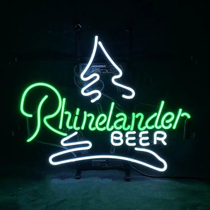 Rhinelander Beer with Tree Neon Signs Light - Club Rehab