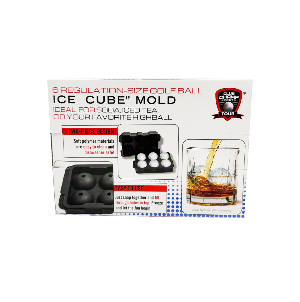 Golf Ball Ice Cube Mold – 6 Regulation-Size Ice “Cubes”