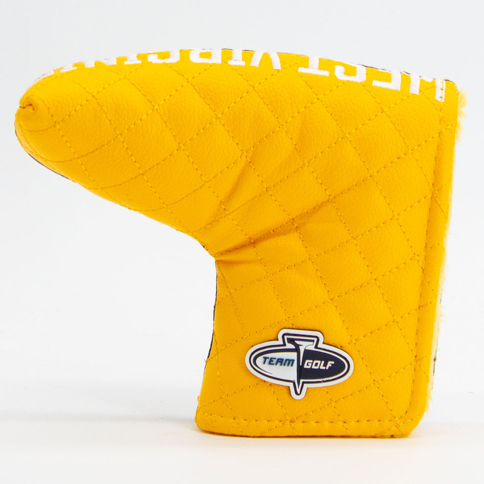 Yellow golf club head cover with 'Team Golf' logo on a white background