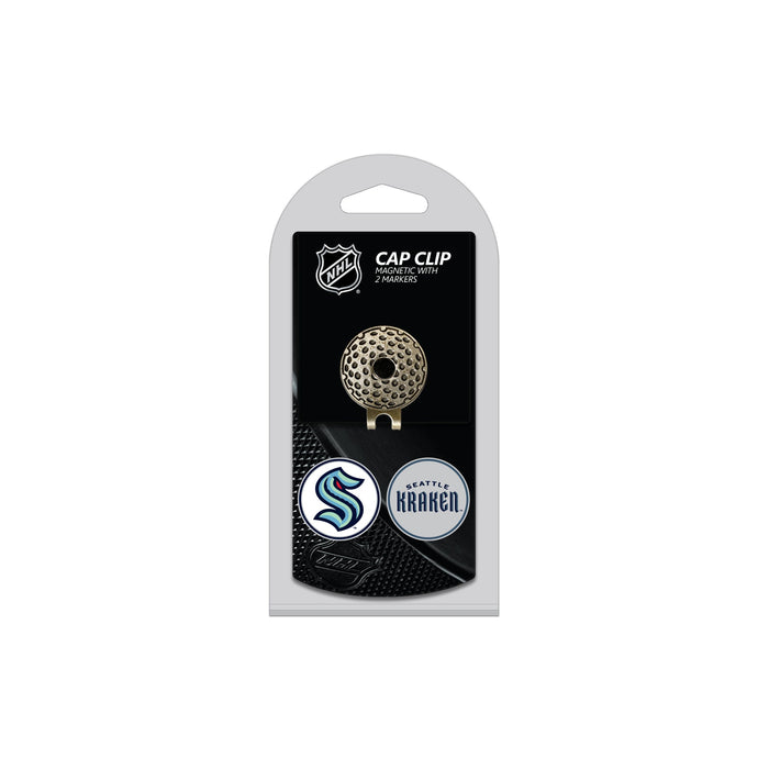SEATTLE KRAKEN hat clip with two golf ball markers