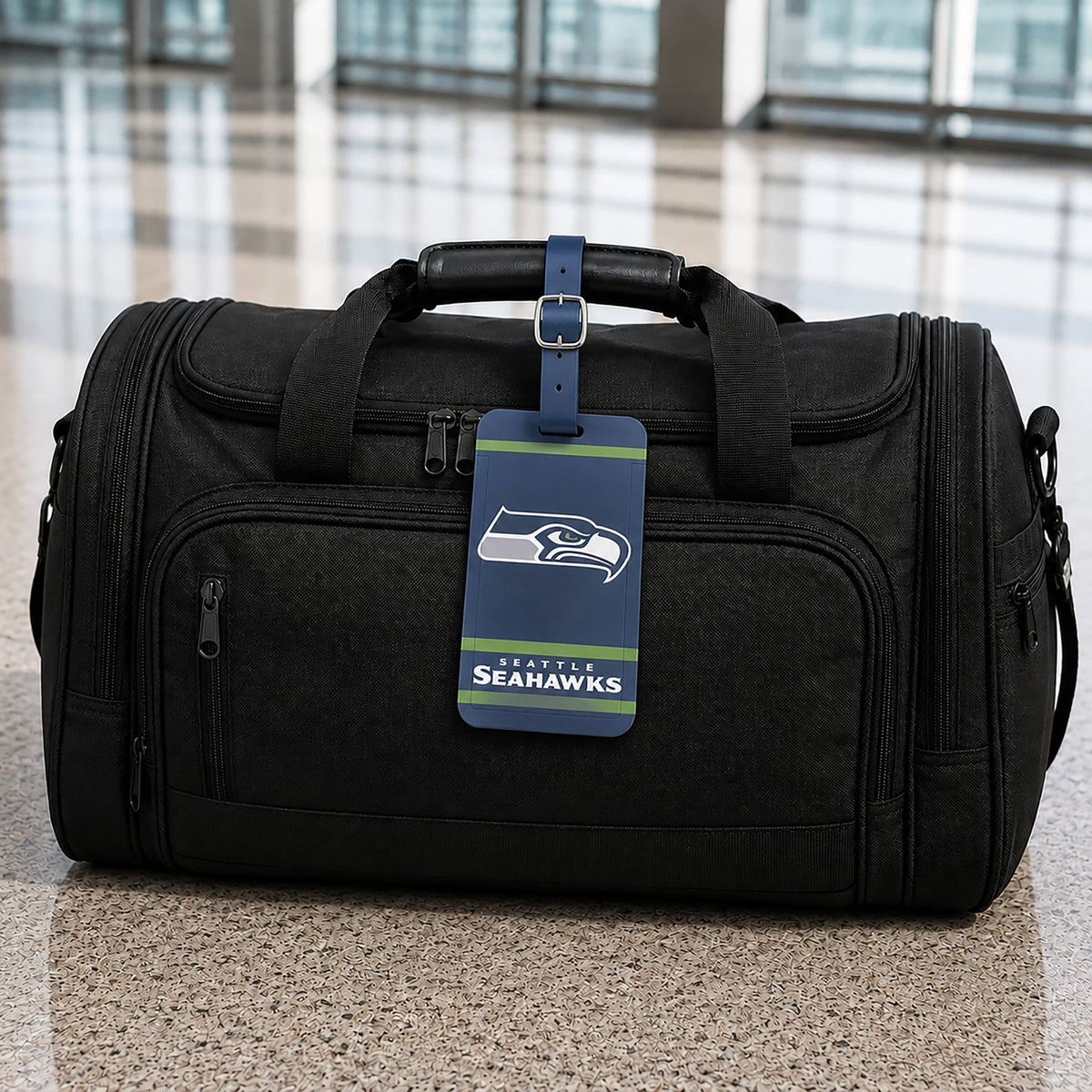 Seattle Seahawks plastic golf bag tag by Team Golf, product photo 5
