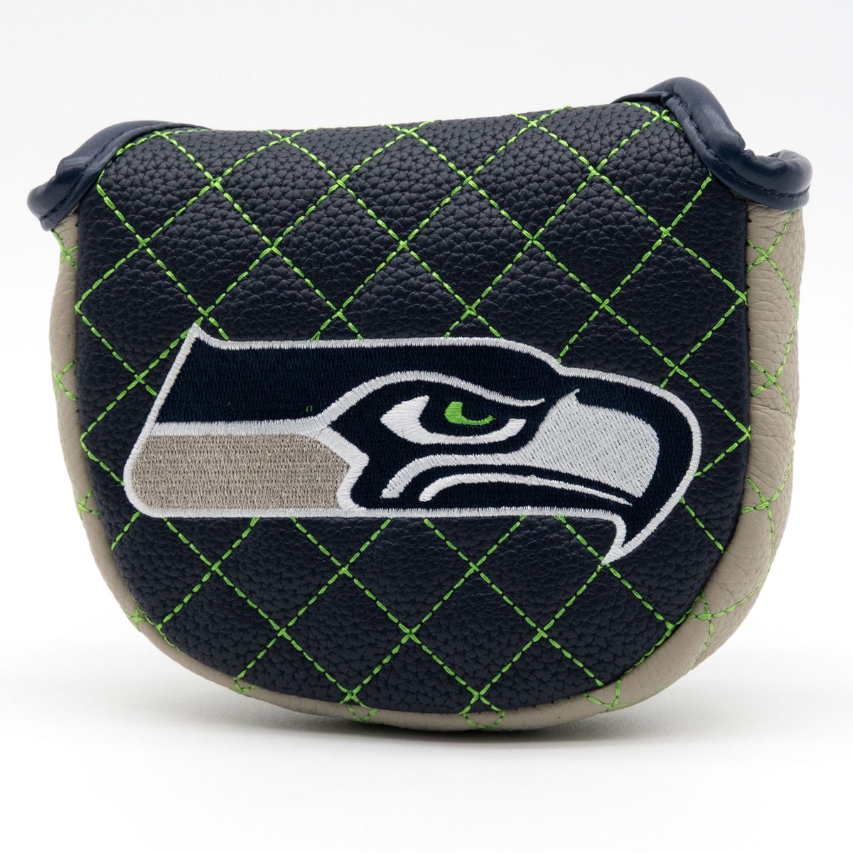 Seattle Seahawks Solid Mallet Putter quilted headcover, front view
