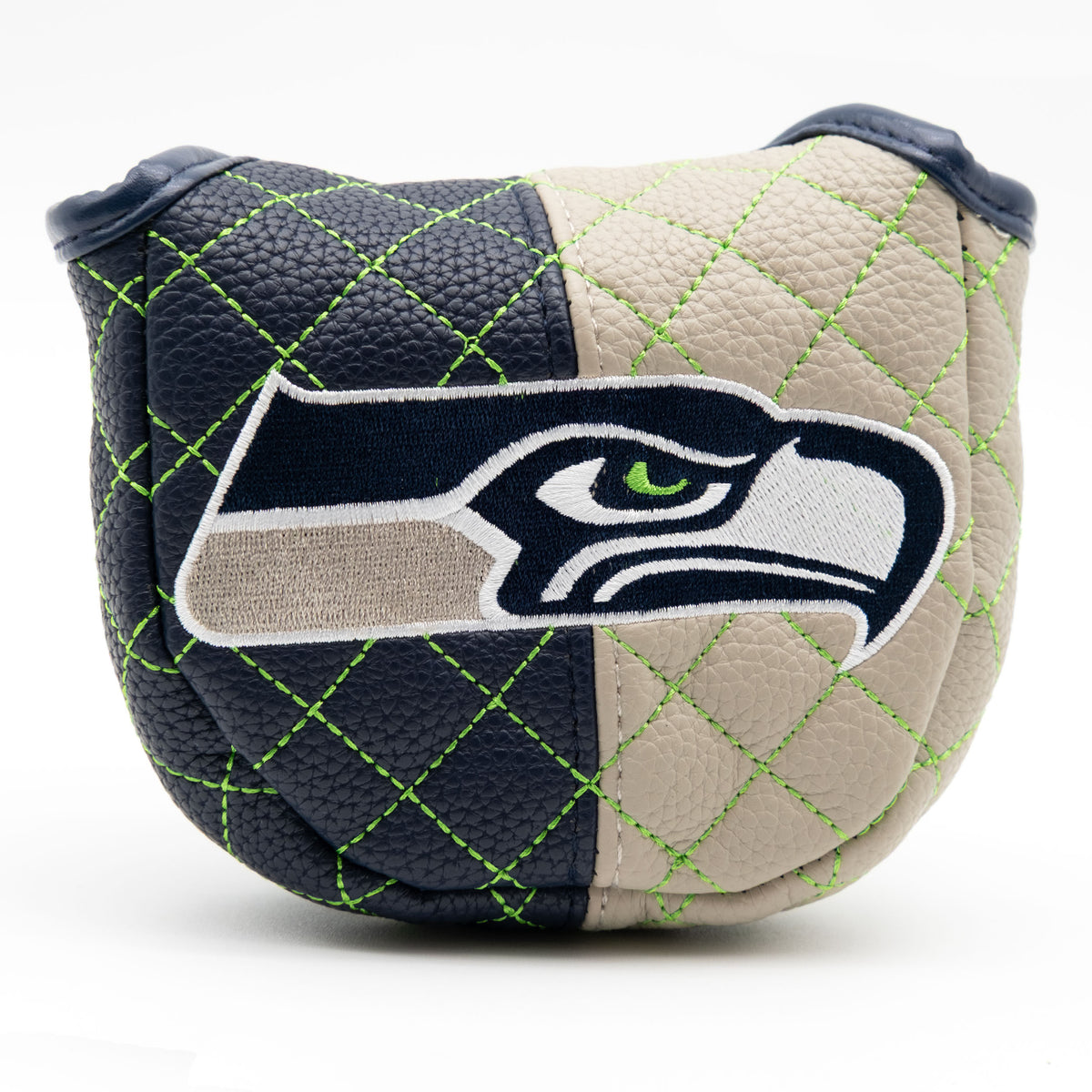 Seattle Seahawks Split Mallet Putter quilted headcover, front view