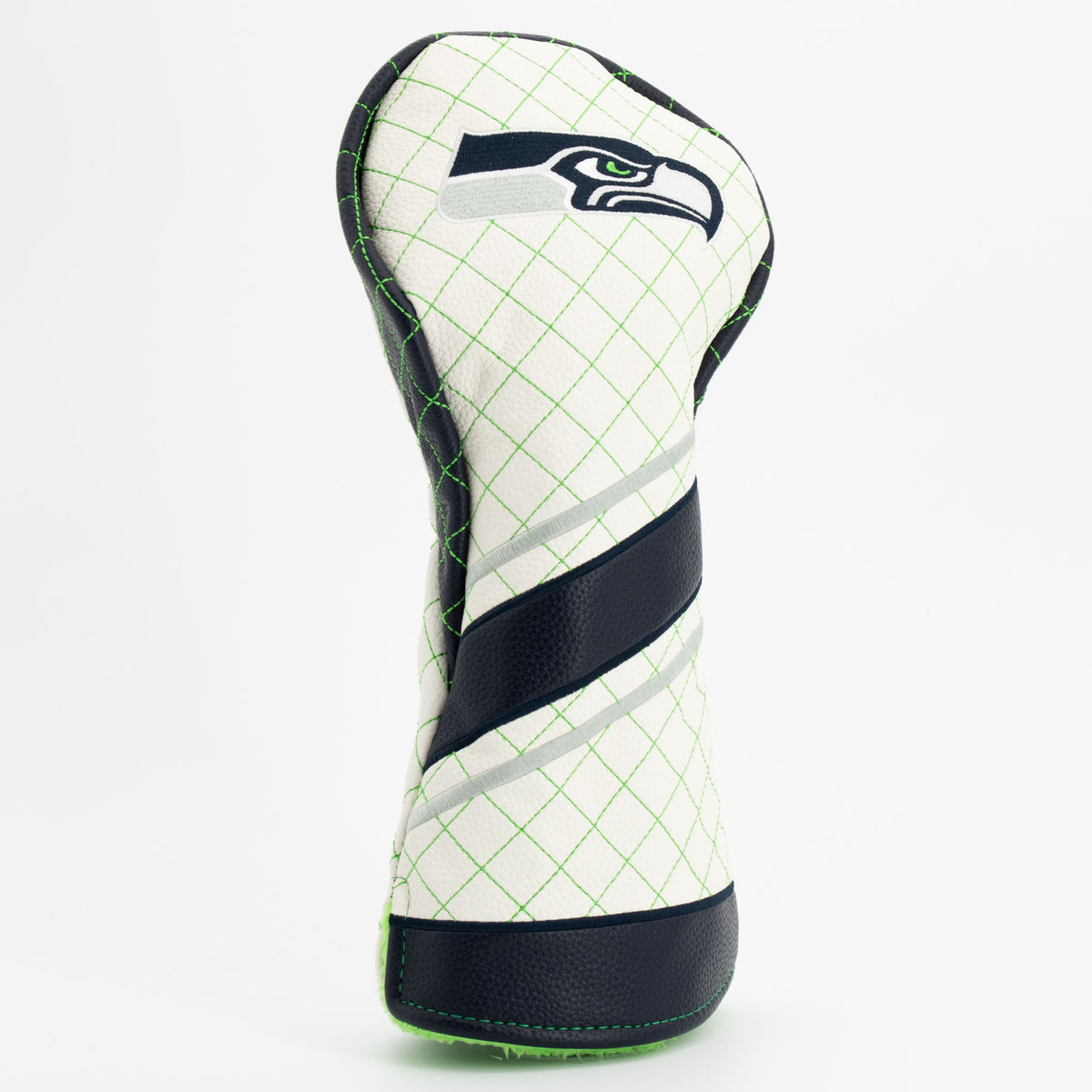 Seattle Seahawks Striped Driver quilted headcover, angled view
