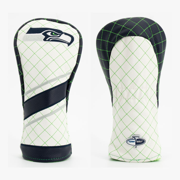 Seattle Seahawks Striped Quilted Fairway Headcover, front and back views