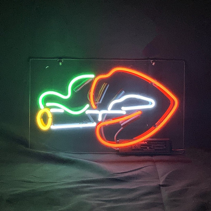 Sexy Smoking Red Lips Neon Light Sign - Club Rehab