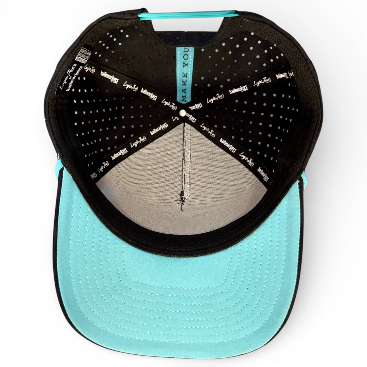 Shark Bite Golf Hat | Snapback Cap | Built-in Magnetic Ball Marker Holder + Marker Included | Adjustable | One Size - Club Rehab