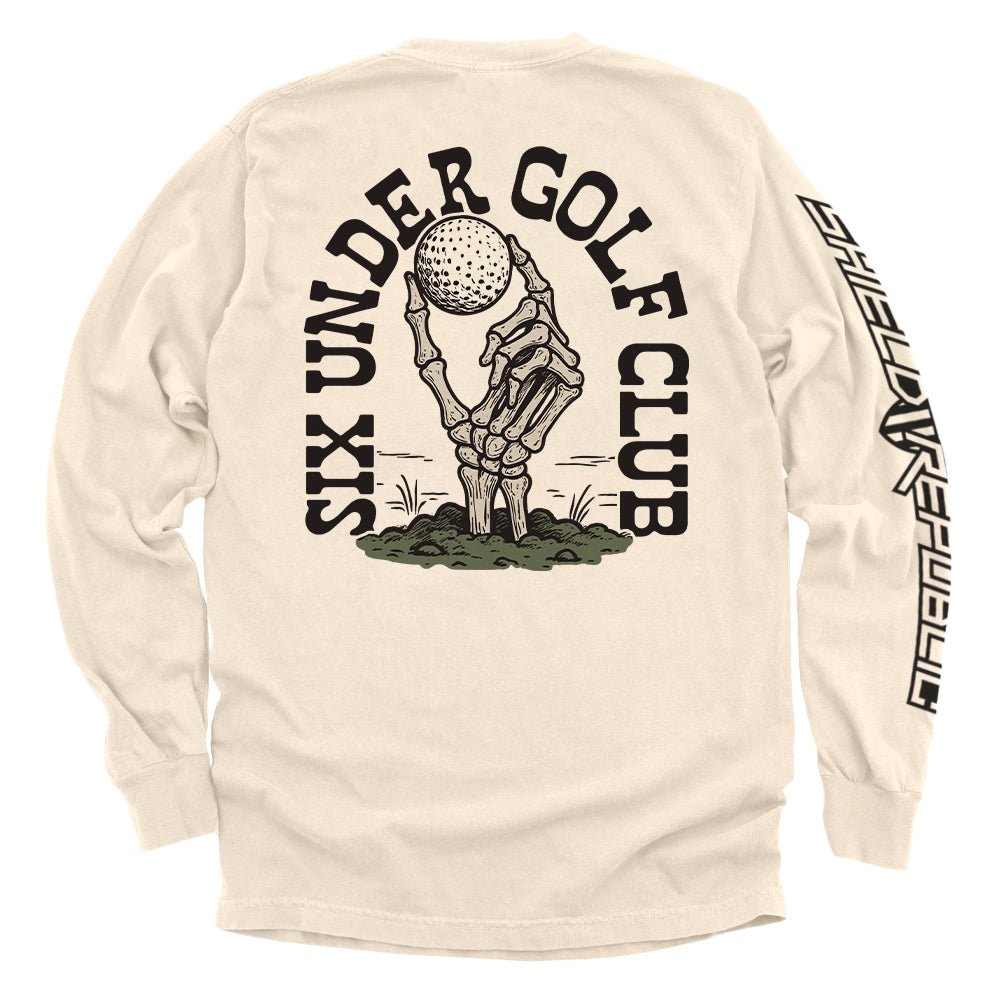 Six Under Golf Club - Comfort Colors Long Sleeve Ivory - Club Rehab