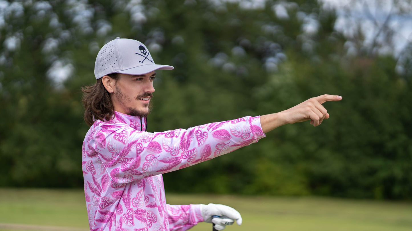 Skull and Crossbones Gray Golf Hat - Club Rehab