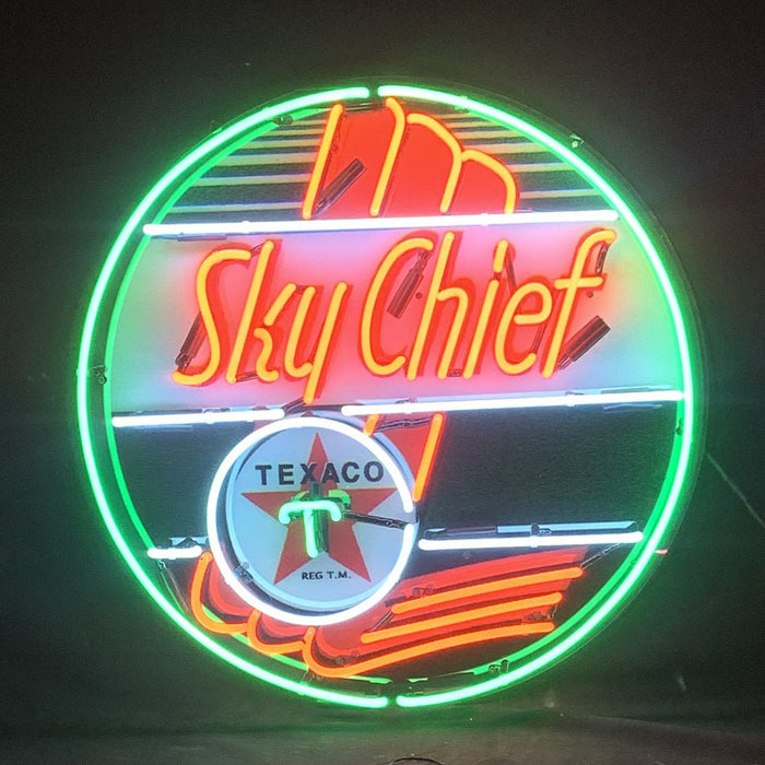 Sky Chief Texaco Gasoline Neon Signs Light - Club Rehab