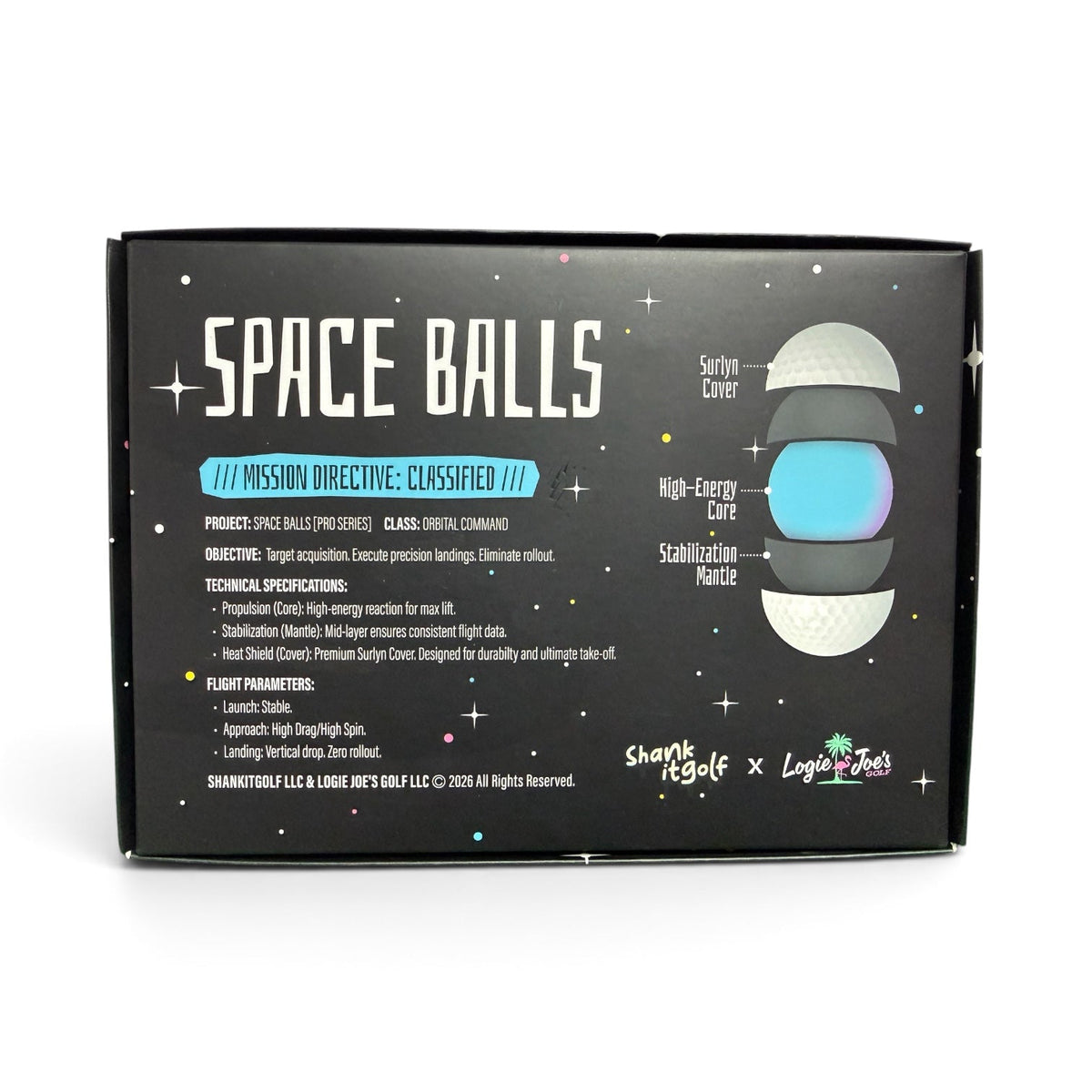 Space Balls Pro Series Golf Balls | 3-Piece Surlyn Golf Balls | 12-Pack - Club Rehab