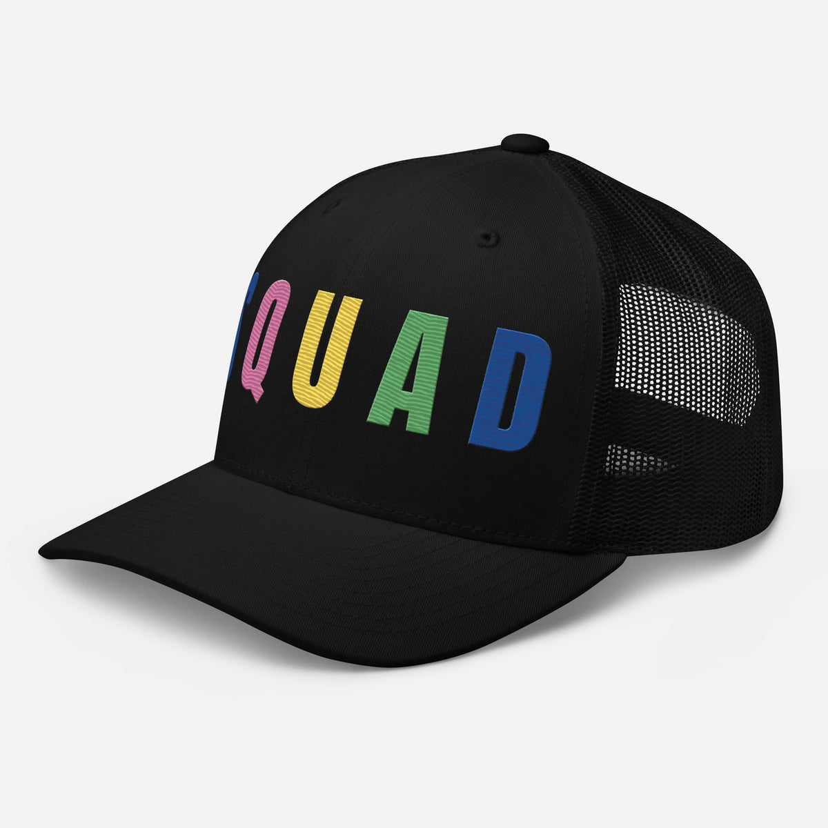 SQUAD Embroidered Women’s Golf Hat - Birdie Pop Collection - Black - Club Rehab