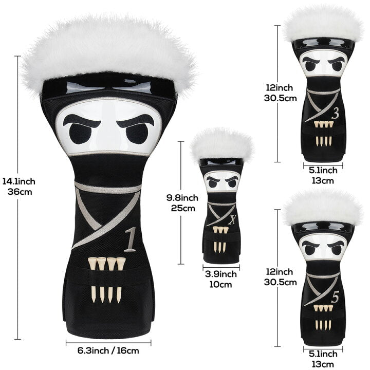 Stealth Ninja Driver Headcover – Silent, Deadly, Absolutely Judging Your Swing - Hybrid - Club Rehab