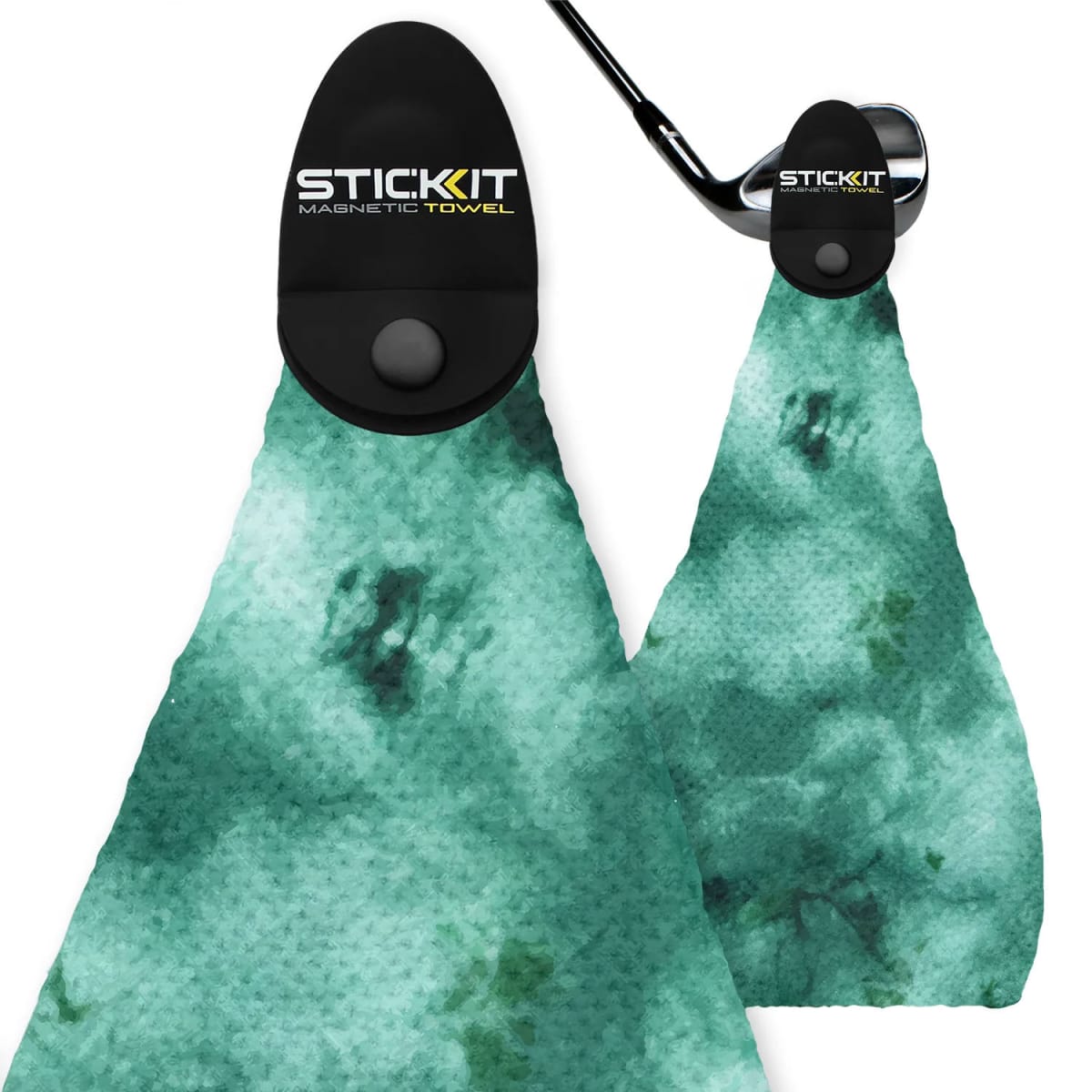 STICKIT Magnetic Golf Towel Graphic in Tie Dye Lunar Green