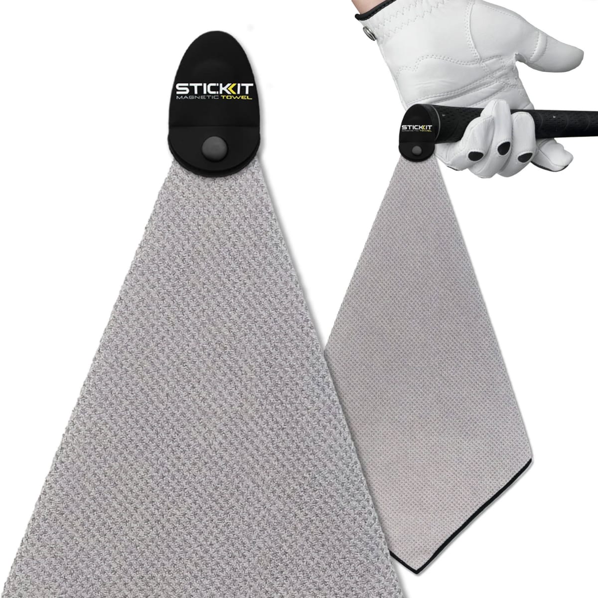 STICKIT Magnetic Mini Golf Towel in Grey