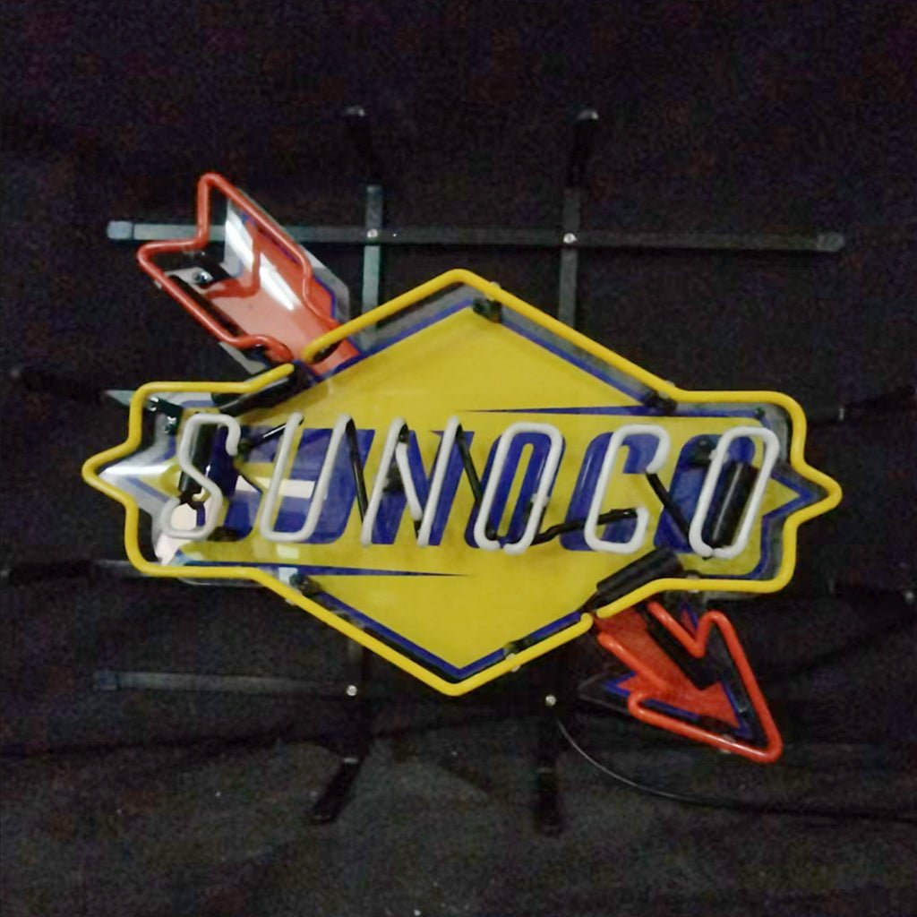 Sunoco Gasoline Company Logo Neon Sign Light - Club Rehab