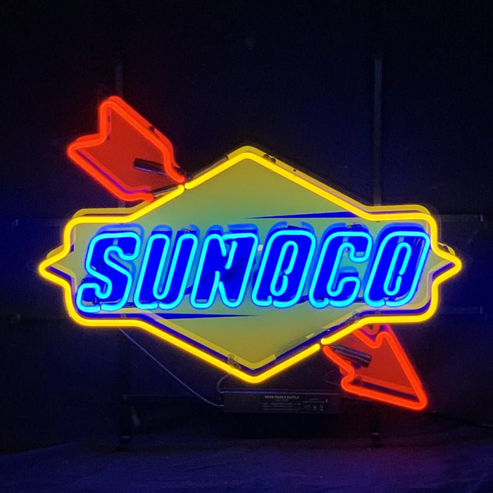 Sunoco Gasoline Company Logo Neon Signs - Club Rehab