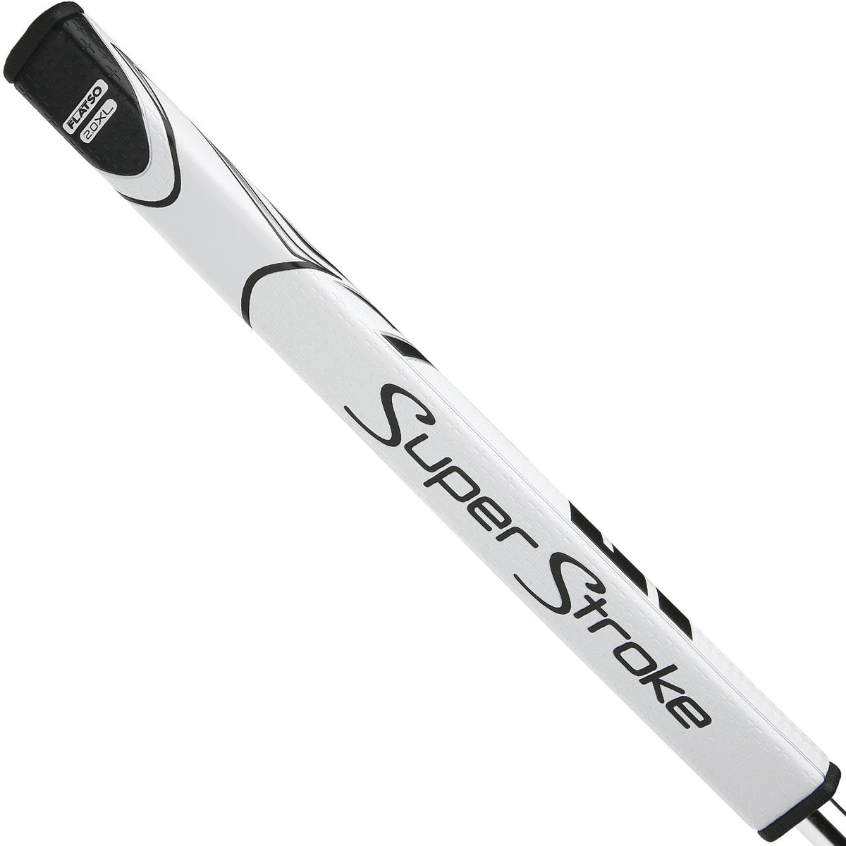 SuperStroke Zenergy XL Flatso 2.0+Plus putter grip, White/Black, marked Flatso 2.0 XL
