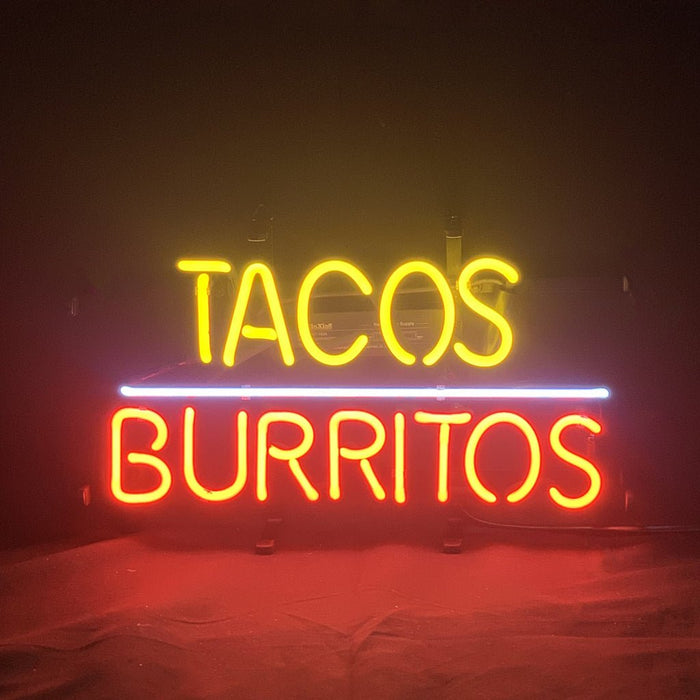 Tacos Burritos Neon Signs - Club Rehab