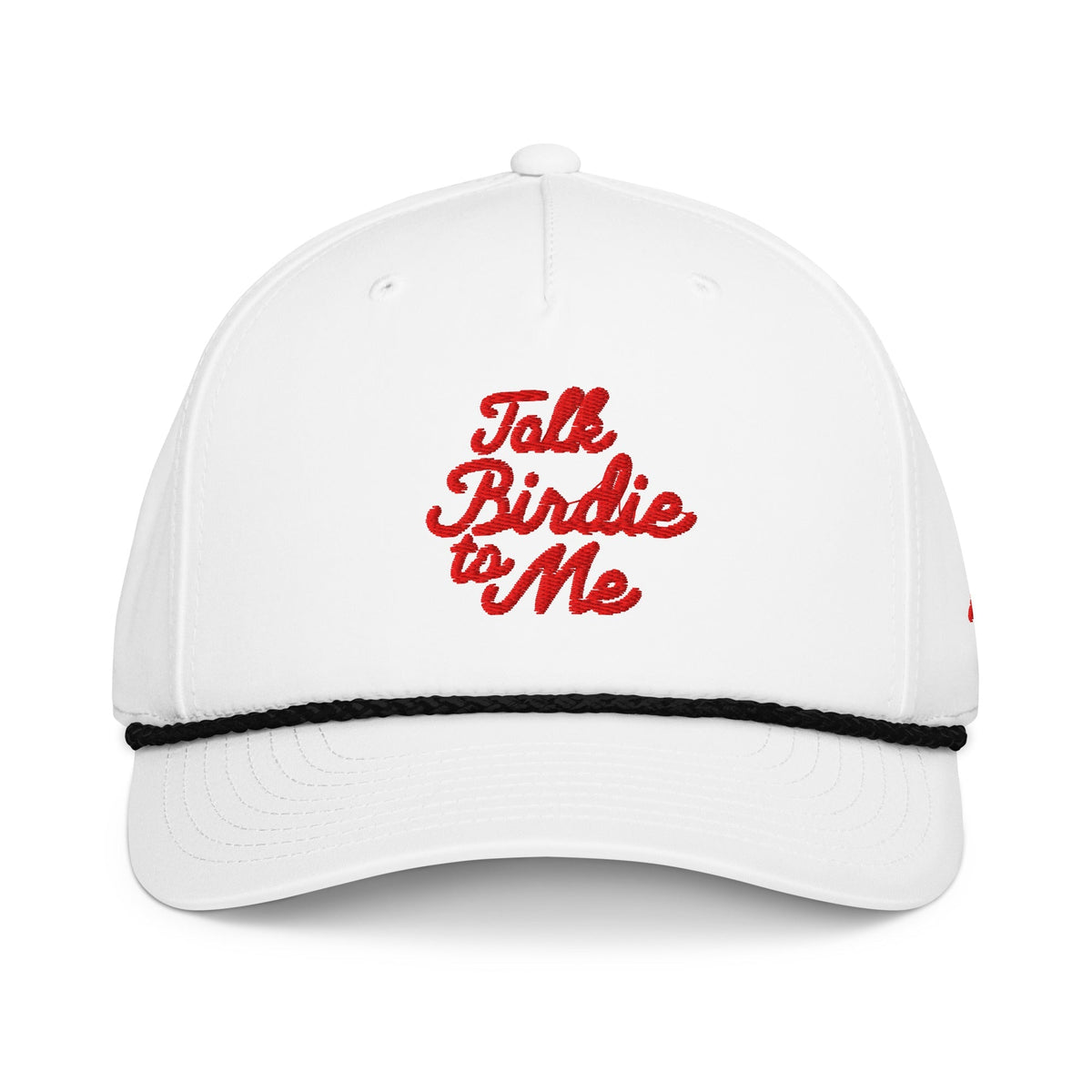 Talk Birdie to Me Embroidered Rope Hat - White/Black - Club Rehab