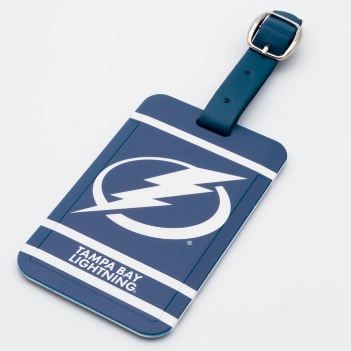Tampa Bay Lightning plastic golf bag tag by Team Golf, product photo 1
