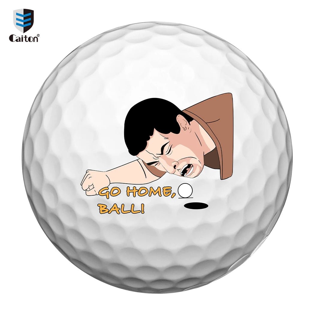 “Tap It In” Funny Golf Ball 4 - Pack – Happy - Inspired Gag Gift Set - Club Rehab