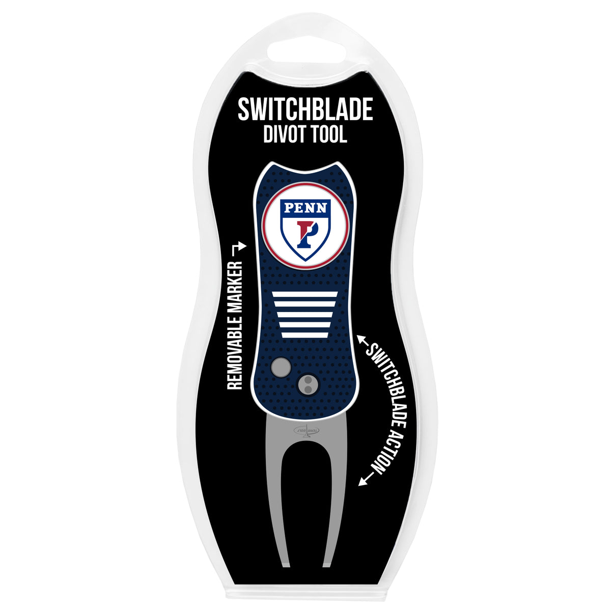 Penn Quakers Switchblade Divot Tool in retail clamshell packaging