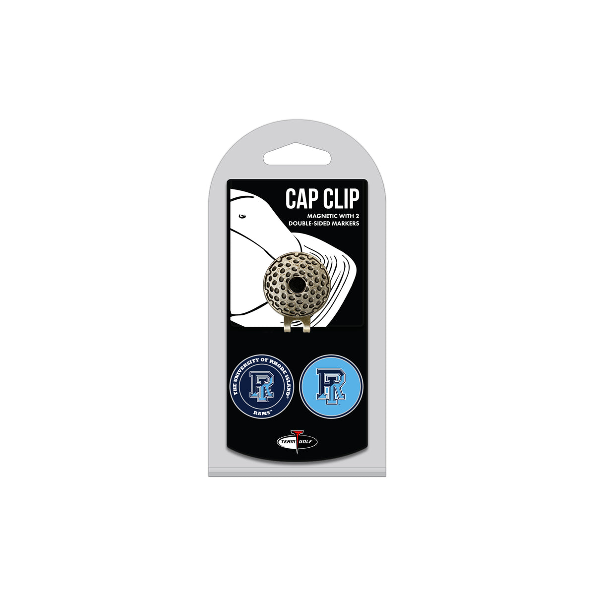 RHODE ISLAND hat clip with two golf ball markers