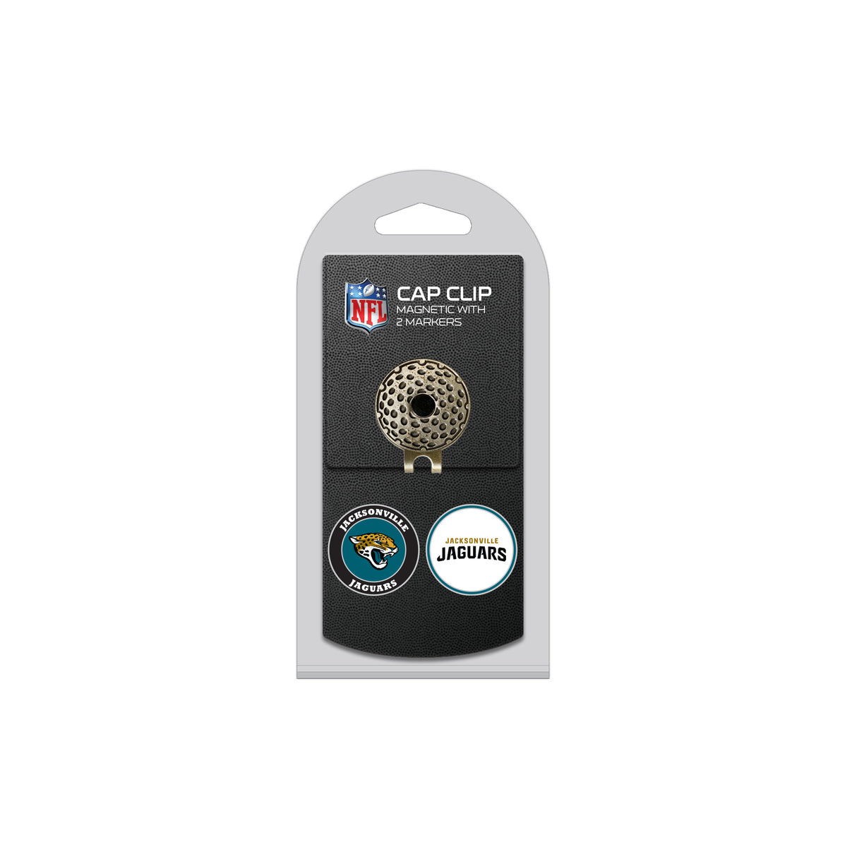 JACKSONVILLE JAGS hat clip with two golf ball markers