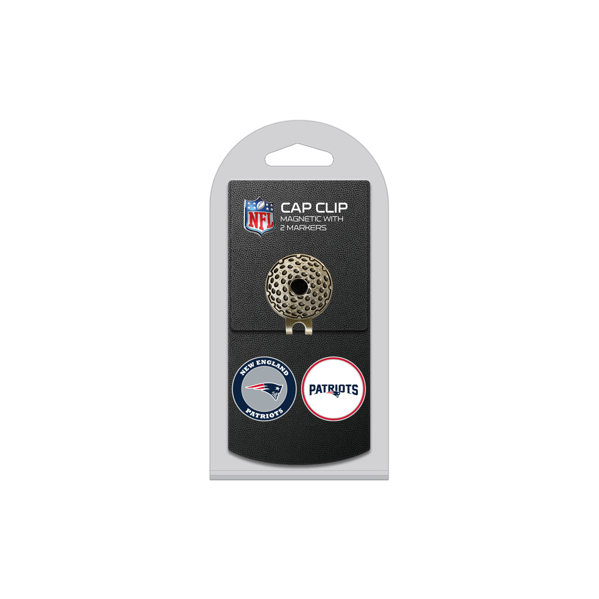 NEW ENGLAND PATS hat clip with two golf ball markers