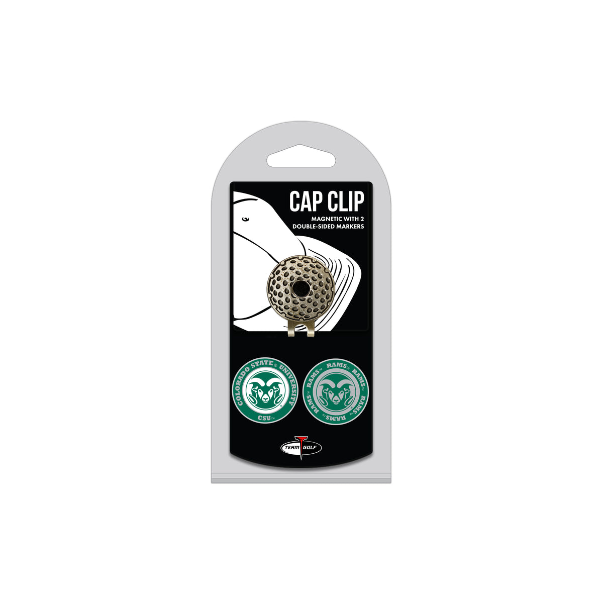 COLORADO ST hat clip with two golf ball markers