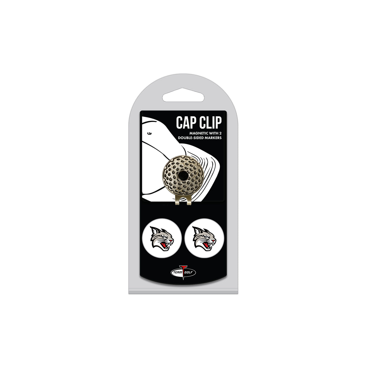 DAVIDSON COL hat clip with two golf ball markers