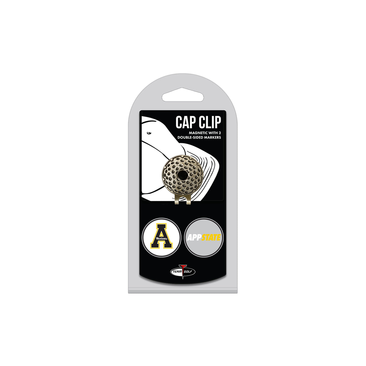 APPALACHIAN ST hat clip with two golf ball markers