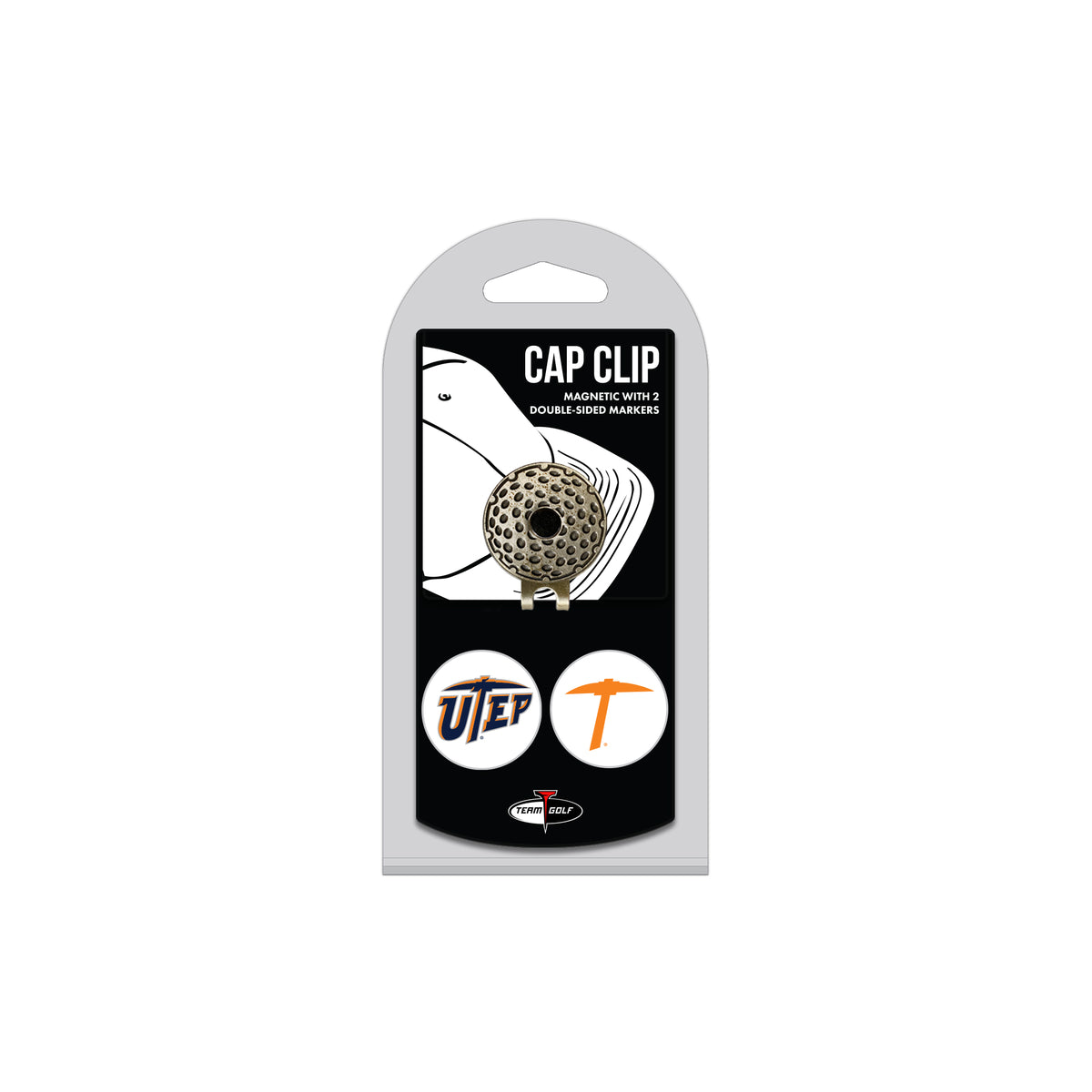 TEXAS - EL PASO hat clip with two golf ball markers