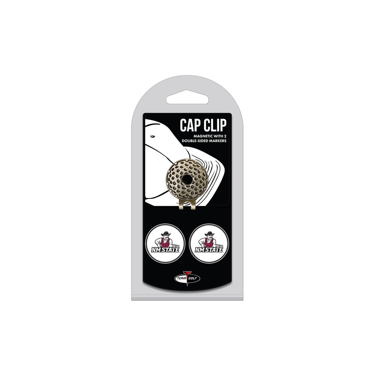 NEW MEXICO ST hat clip with two golf ball markers
