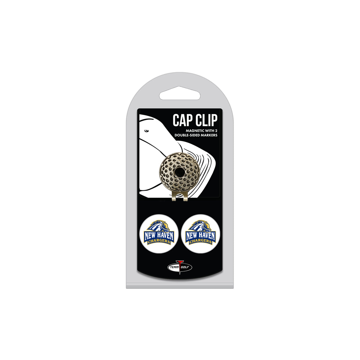 NEW HAVEN hat clip with two golf ball markers