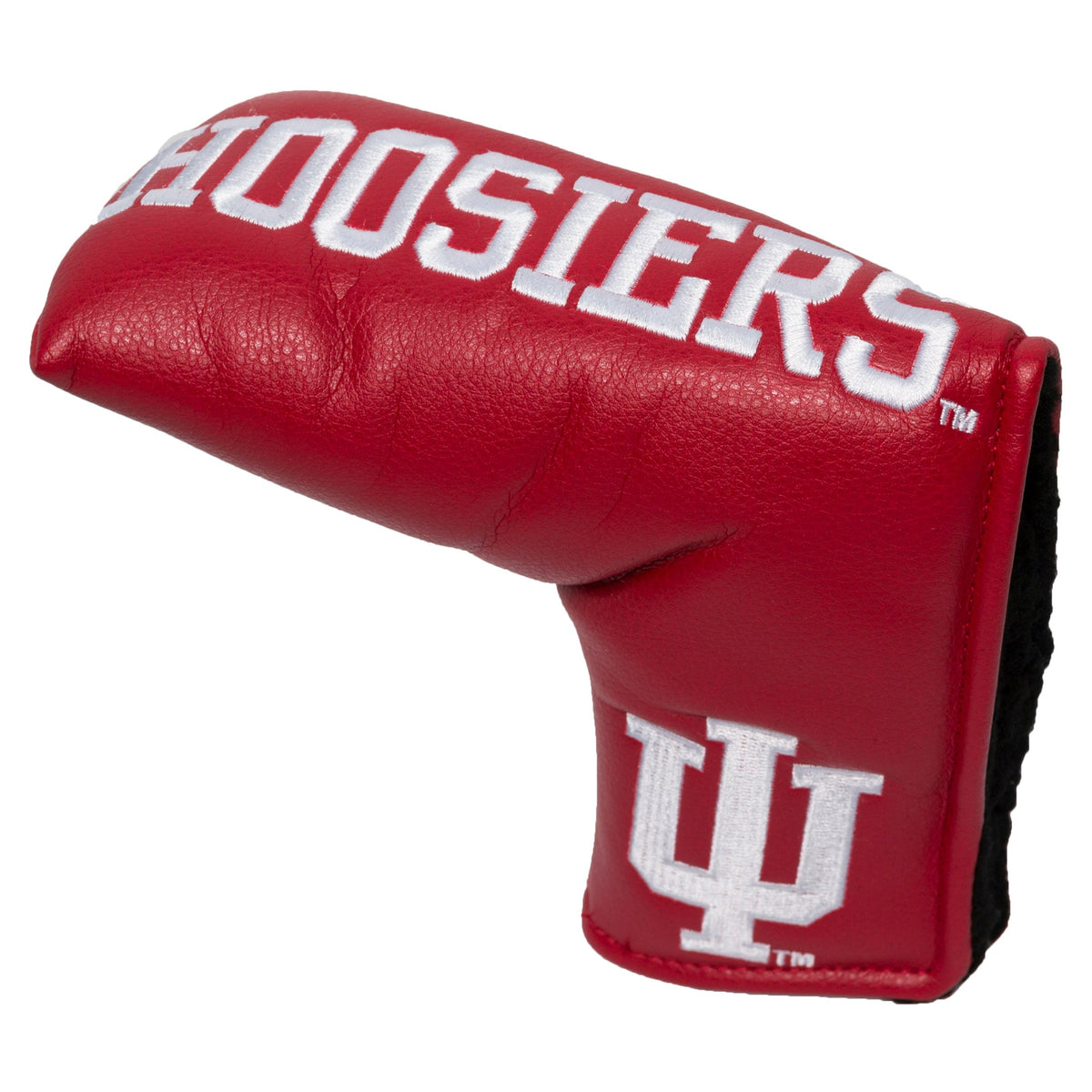 Red Indiana Hoosiers Tour Blade putter cover with white embroidered Hoosiers and IU logos