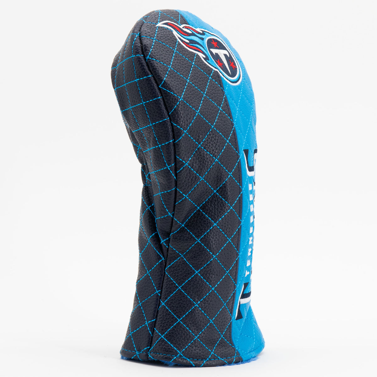 Tennessee Titans Split Fairway quilted headcover, angled view