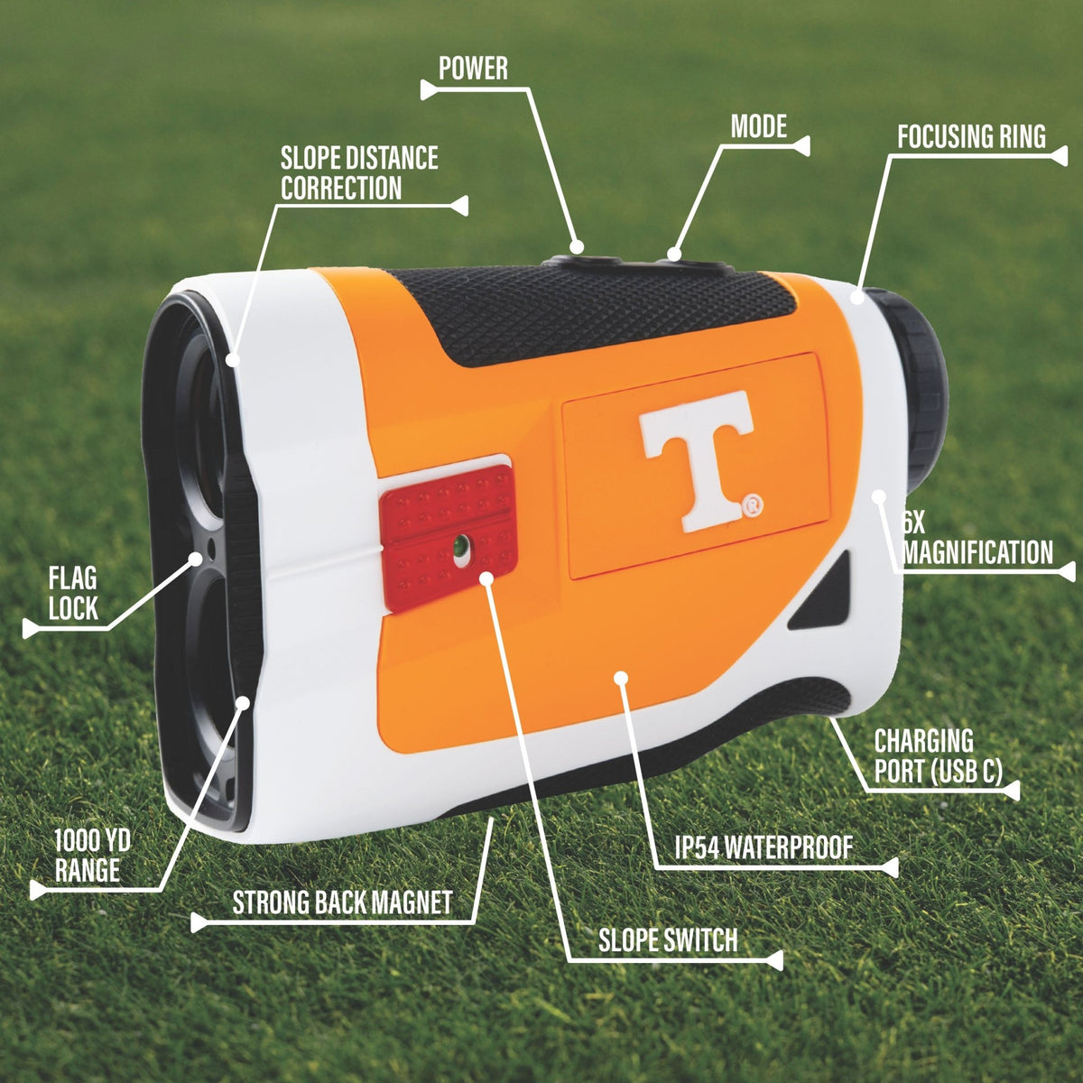 Tennessee Volunteers Foresight golf rangefinder by Team Golf, view 6