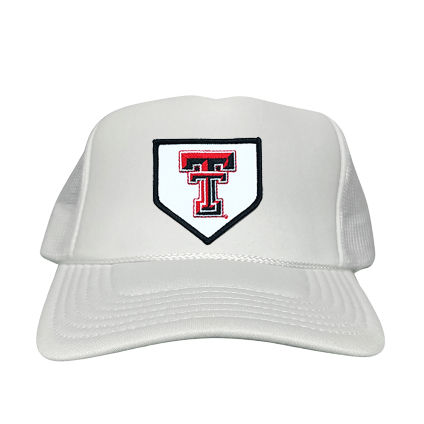 Texas Tech Home Plate / Hats / 256 / TXTECH046 / MM - White Foam Curved Mesh Snapback - Club Rehab
