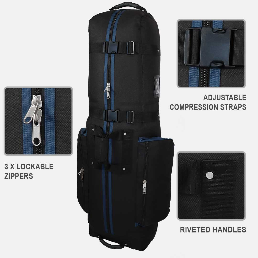 The Constrictor Golf Travel Bag | Superior Style - Black/Navy - Club Rehab