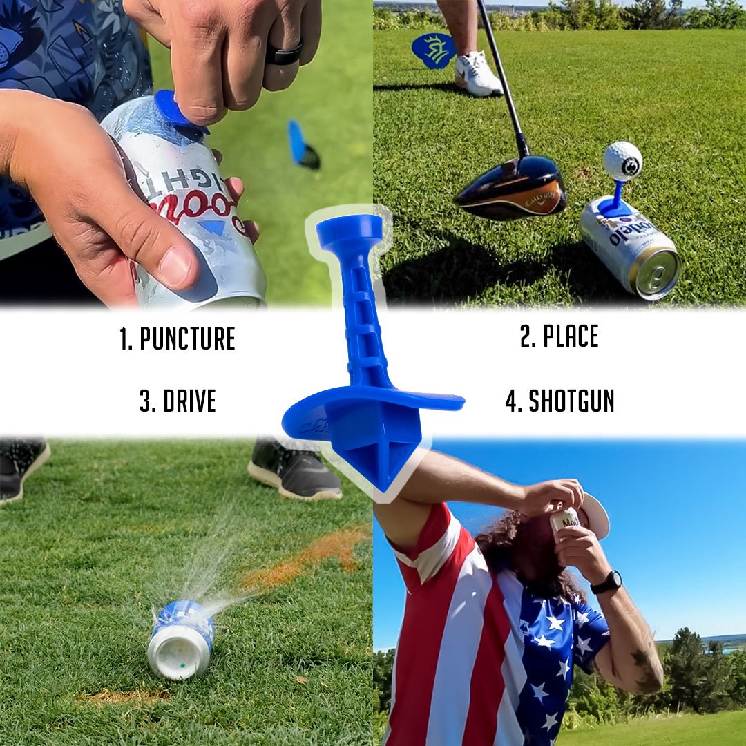 The Shottee Golf Tee - Blue 3 Pack - Club Rehab