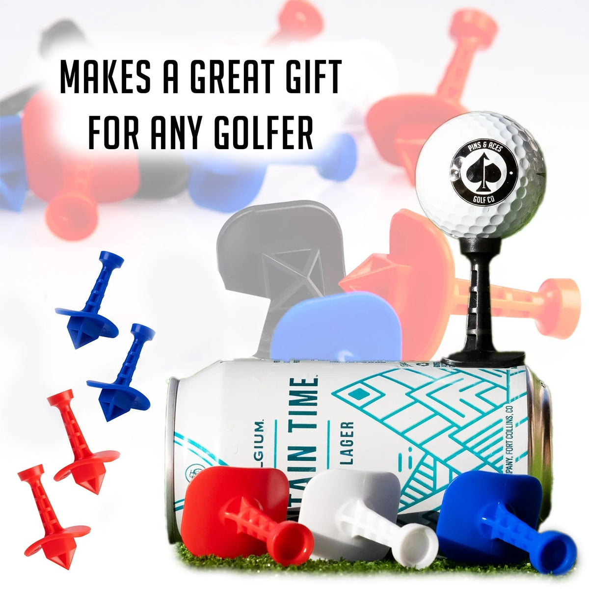 The Shottee Golf Tee - Blue 3 Pack - Club Rehab