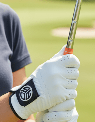 Woman holding a golf club on a golf course