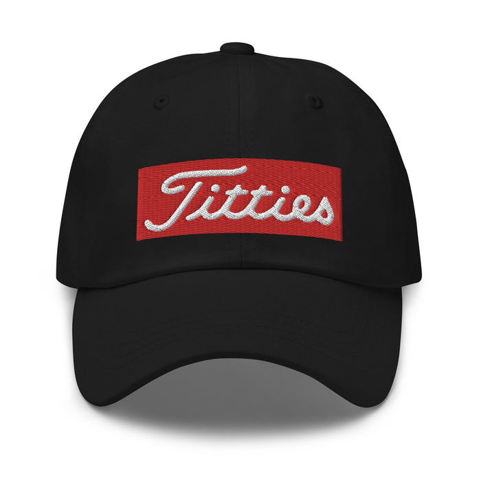 Titties Baseball Hat - Black - Club Rehab