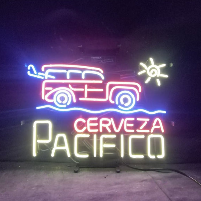 Truck Car Cerveza Pacifico Beer Neon Signs Light - Club Rehab