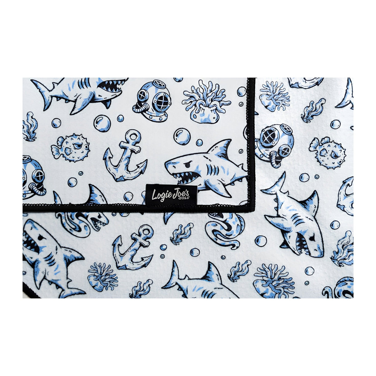 Under the Sea Shark Magnetic Golf Towel | 24 x 16 - Club Rehab
